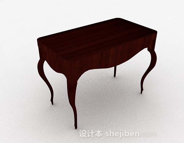 木质棕色个性桌子3d模型下载