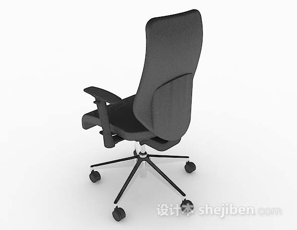设计本黑色简单办公椅子3d模型下载