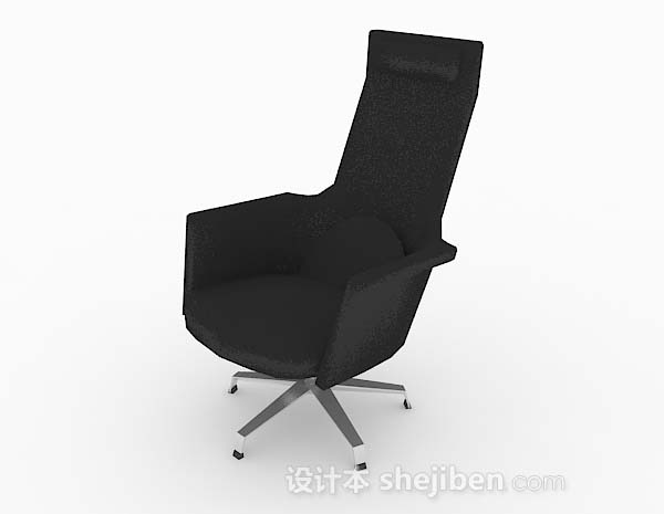 现代风格现代黑色休闲椅子3d模型下载