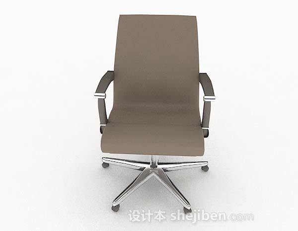 现代风格棕色休闲椅子3d模型下载