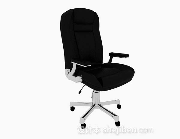 现代风格现代黑色金属椅子3d模型下载