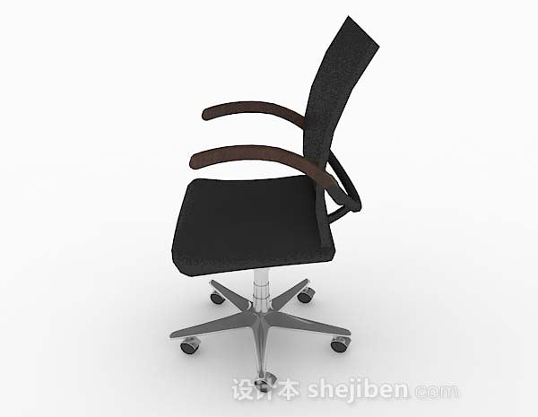 免费现代简约黑色休闲椅3d模型下载