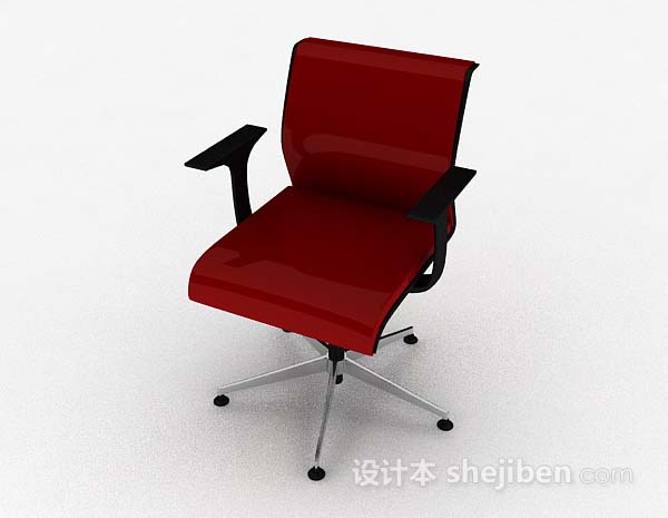 现代风格红色现代简约椅子3d模型下载