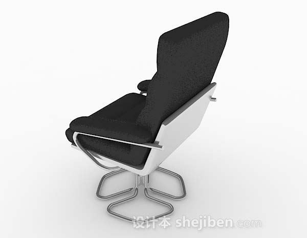 设计本现代简约黑色办公椅3d模型下载