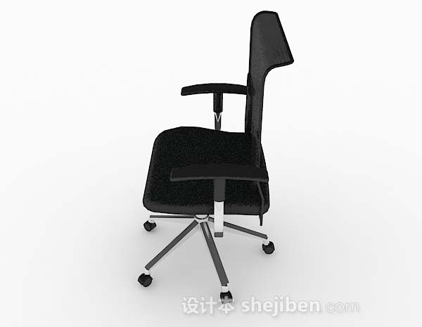 免费黑色简约现代办公椅子3d模型下载