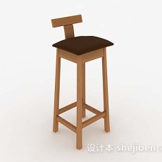 木质个性高脚椅3d模型下载