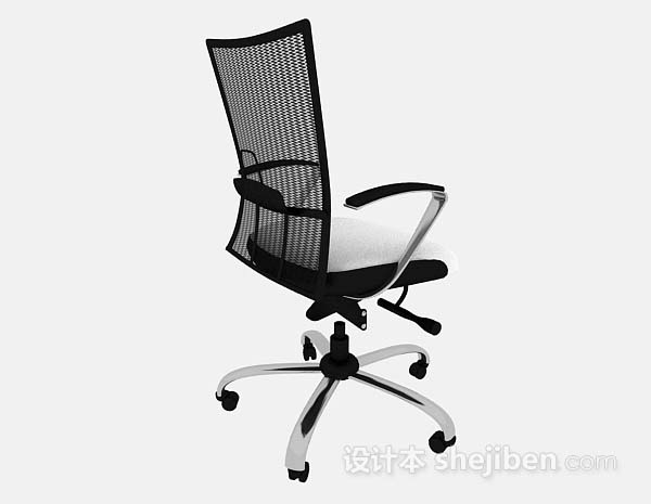 设计本黑白简约休闲椅子3d模型下载