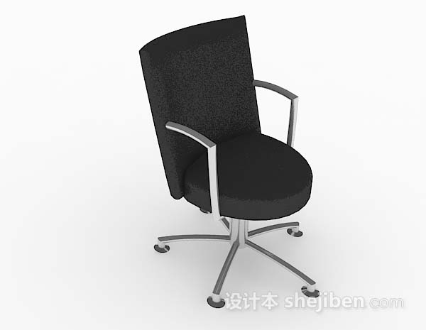 现代黑色简单椅子3d模型下载