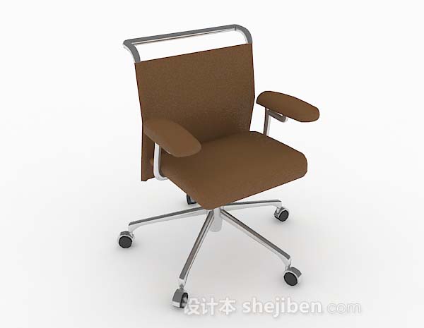 棕色简约办公椅3d模型下载