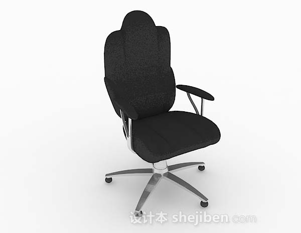 现代简约黑色休闲椅子3d模型下载
