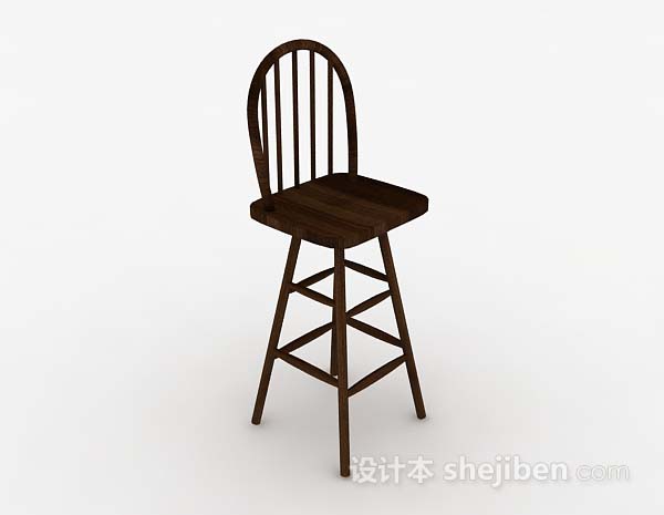 木质简单吧台椅自