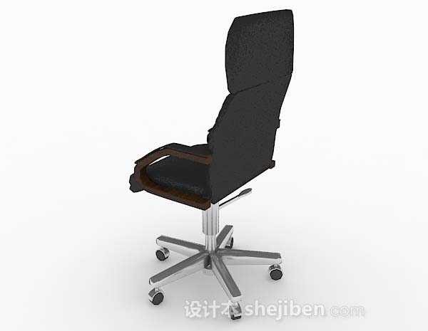 设计本现代黑色简约办公椅子3d模型下载
