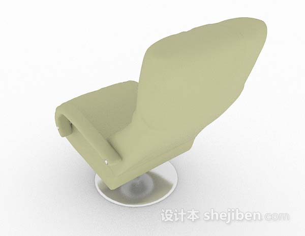设计本现代米黄色休闲椅子3d模型下载