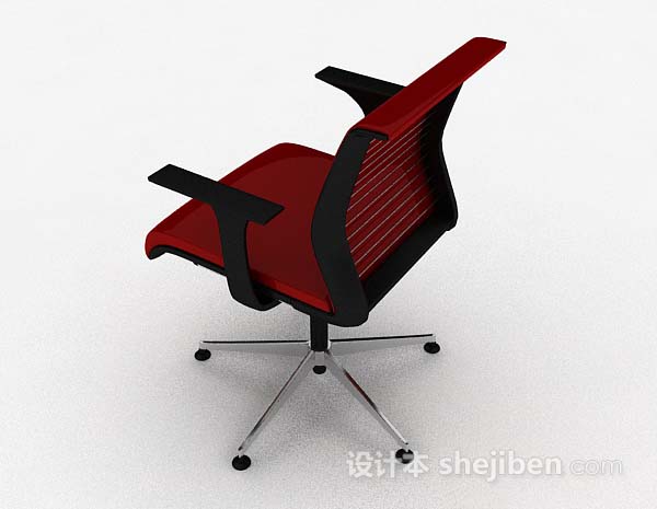 设计本红色现代简约椅子3d模型下载