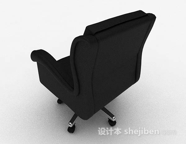 设计本现代简约黑色家居椅子3d模型下载