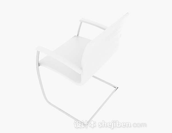 设计本白色现代简约家居椅子3d模型下载