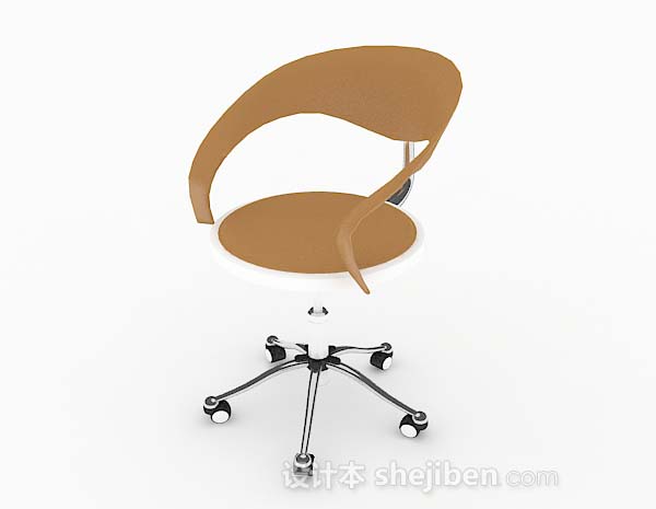 现代风格休闲黄色椅子3d模型下载