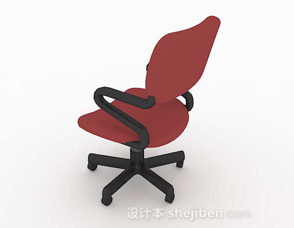设计本现代红色休闲椅3d模型下载