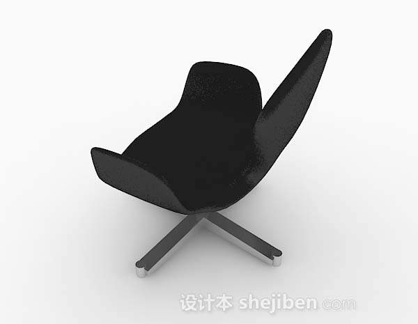 设计本现代个性简约黑色休闲椅3d模型下载