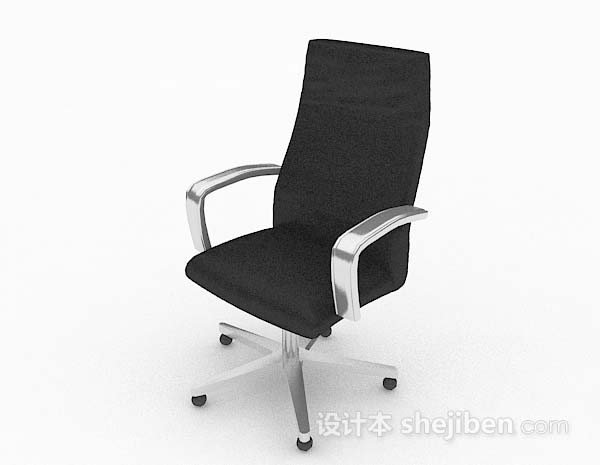 现代风格黑色书房椅子3d模型下载