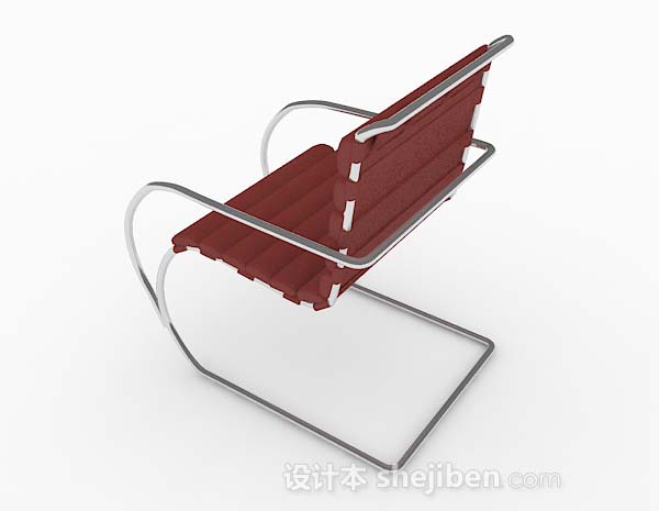 设计本现代红色休闲椅子3d模型下载