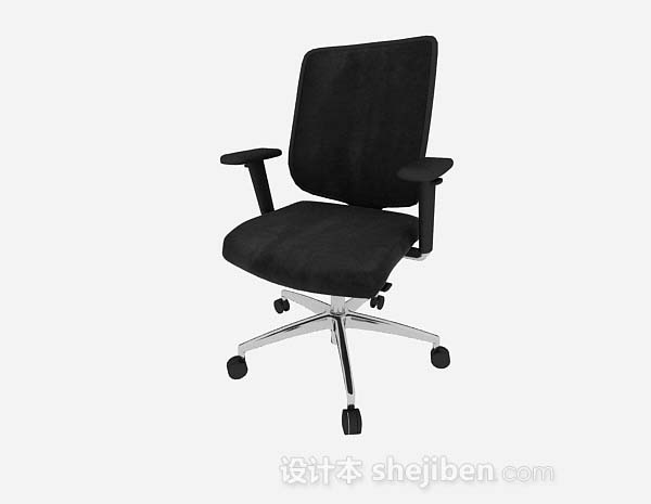 办公简单黑色椅子3d模型下载