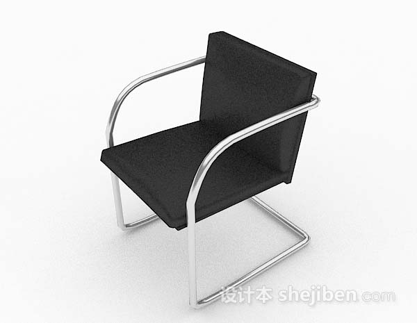 现代风格黑色简约现代椅子3d模型下载