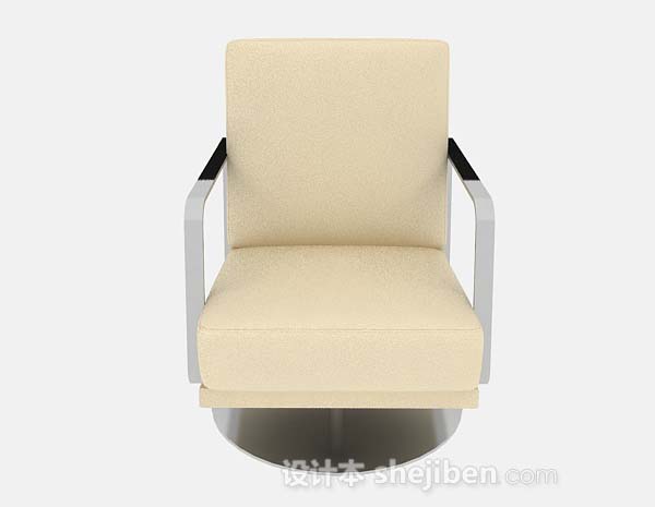 现代风格现代黄色休闲椅子3d模型下载