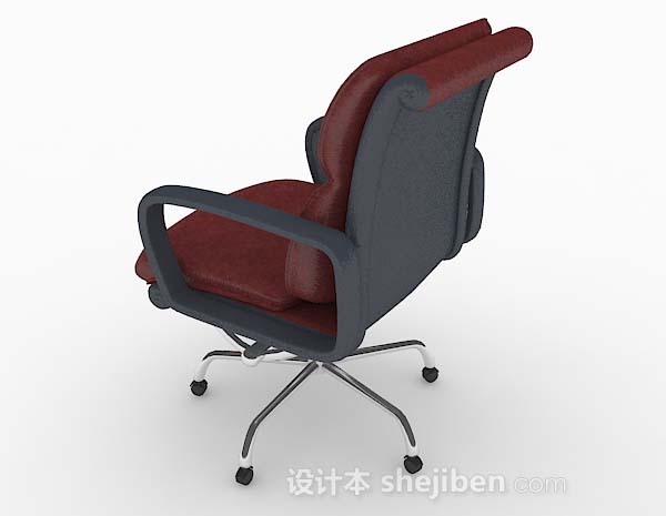 设计本红色办公椅3d模型下载