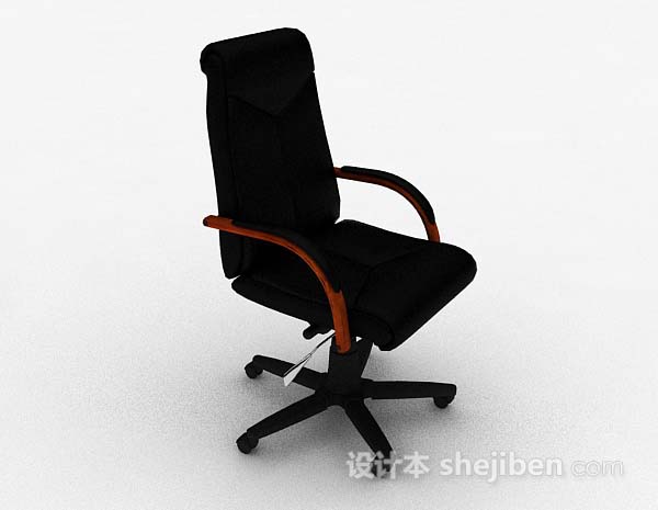 现代风格现代简约黑色椅子3d模型下载