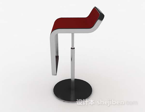 设计本现代红色休闲椅子3d模型下载