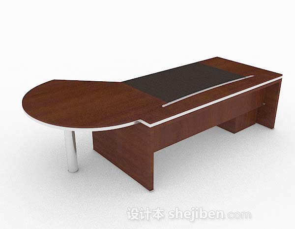 棕色简约木质办公桌