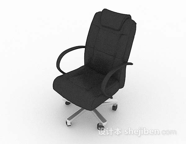 现代风格现代办公黑色椅子3d模型下载