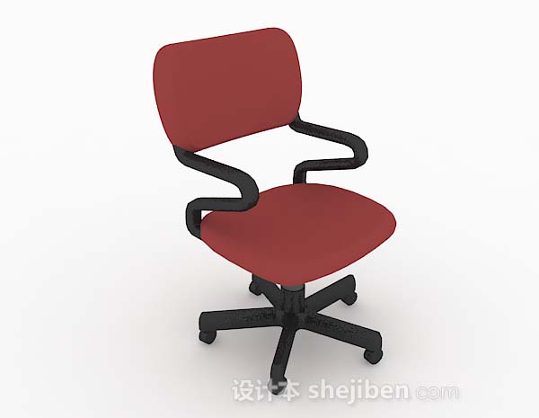 现代红色休闲椅3d模型下载