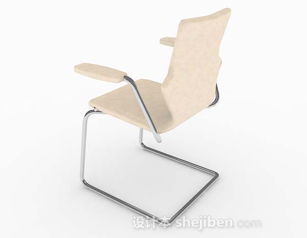 设计本现代简约黄色椅子3d模型下载