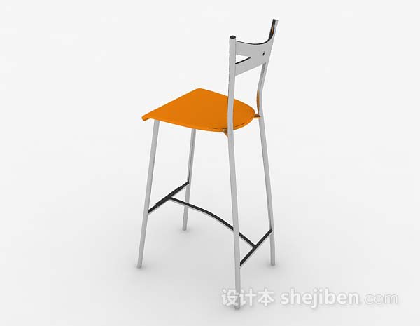 设计本现代简约黄色休闲椅3d模型下载