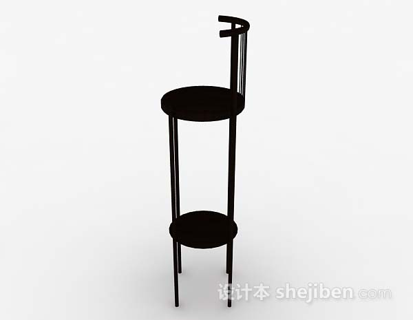 设计本木质高脚椅子3d模型下载