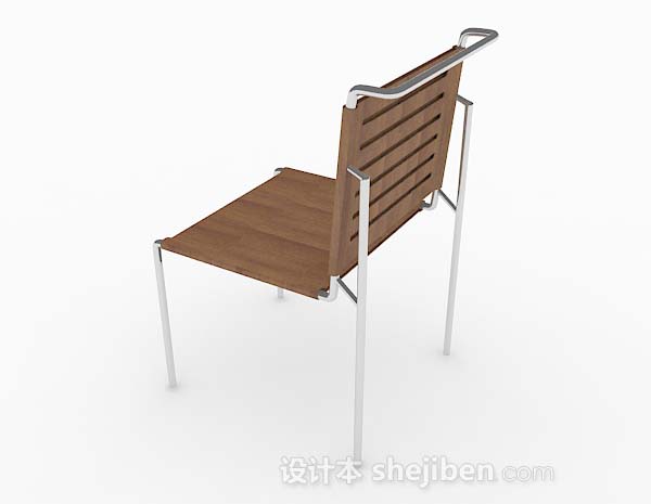 设计本现代棕色休闲家居椅3d模型下载
