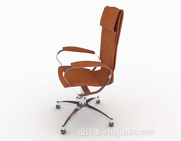 免费现代简约橙色休闲椅3d模型下载