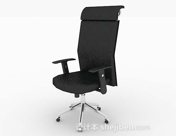 免费黑色现代简约休闲椅子3d模型下载