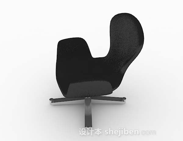 免费现代个性简约黑色休闲椅3d模型下载