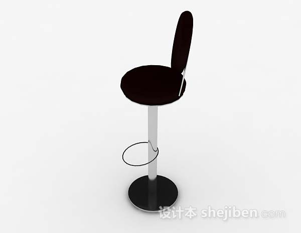 设计本棕色高脚椅3d模型下载
