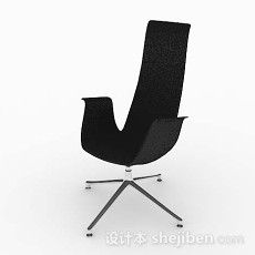 黑色休闲椅3d模型下载