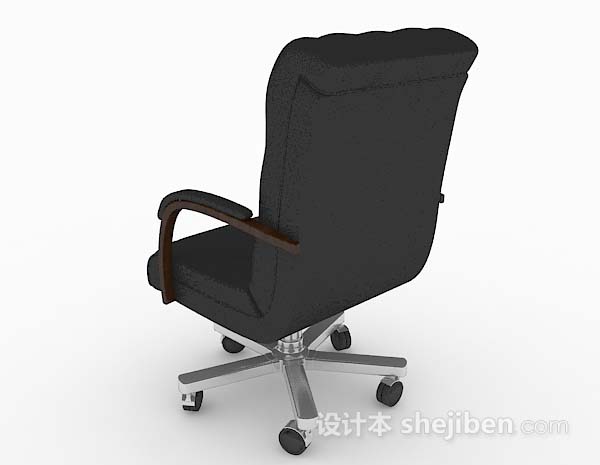设计本现代黑色简单办公椅子3d模型下载
