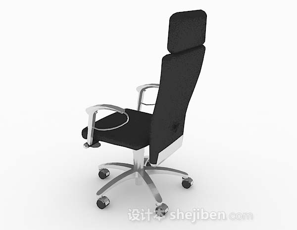 设计本现代黑色休闲椅3d模型下载