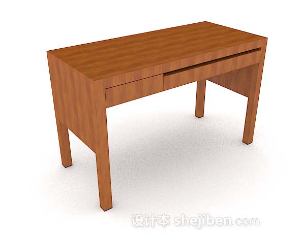 黄棕色简约木质书桌