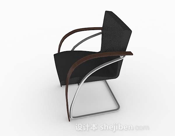 免费现代黑色家居休闲椅子3d模型下载