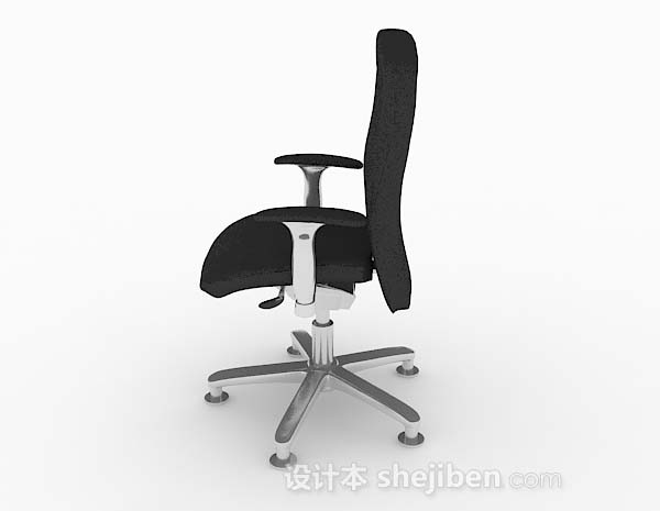 免费现代黑色轮滑式椅子3d模型下载