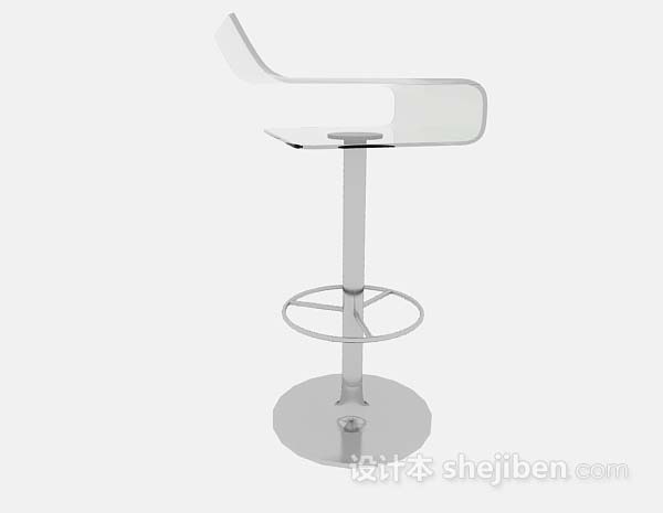 设计本现代简约透明吧台椅3d模型下载