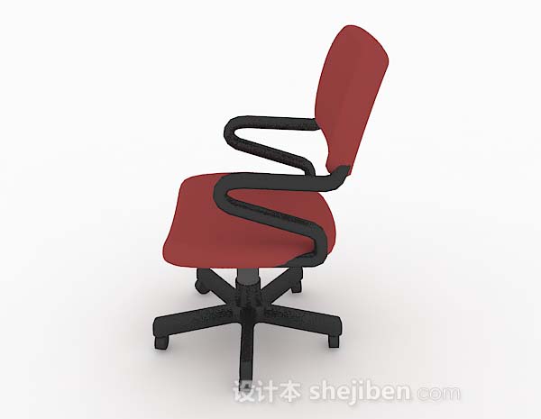 免费现代红色休闲椅3d模型下载